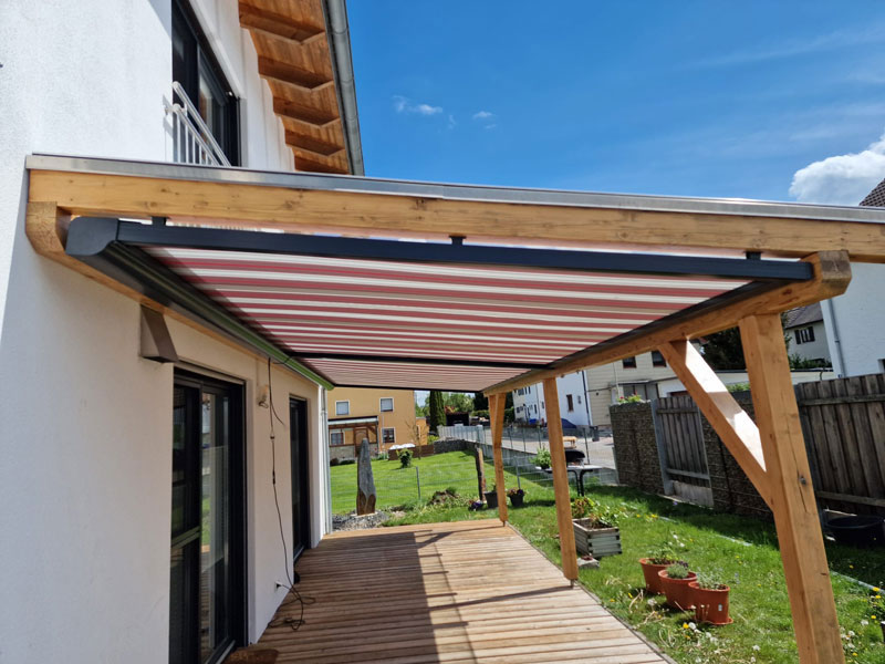 Glasdachmarkise Nachher
