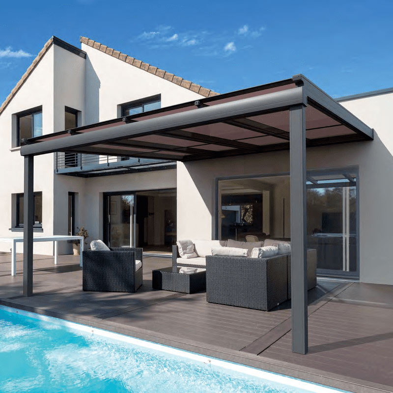 Lamellendach am Pool